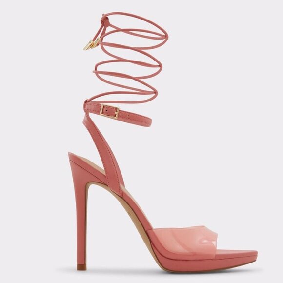 Aldo Docilla Coral Strappy Stiletto Platform Heeled Sandal SZ 10 - Picture 1 of 7